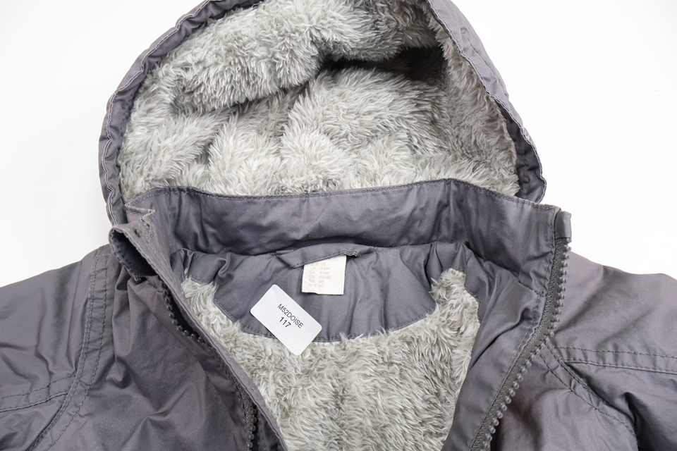 Pile-lined jacket from H&M - Size 68 - Grey