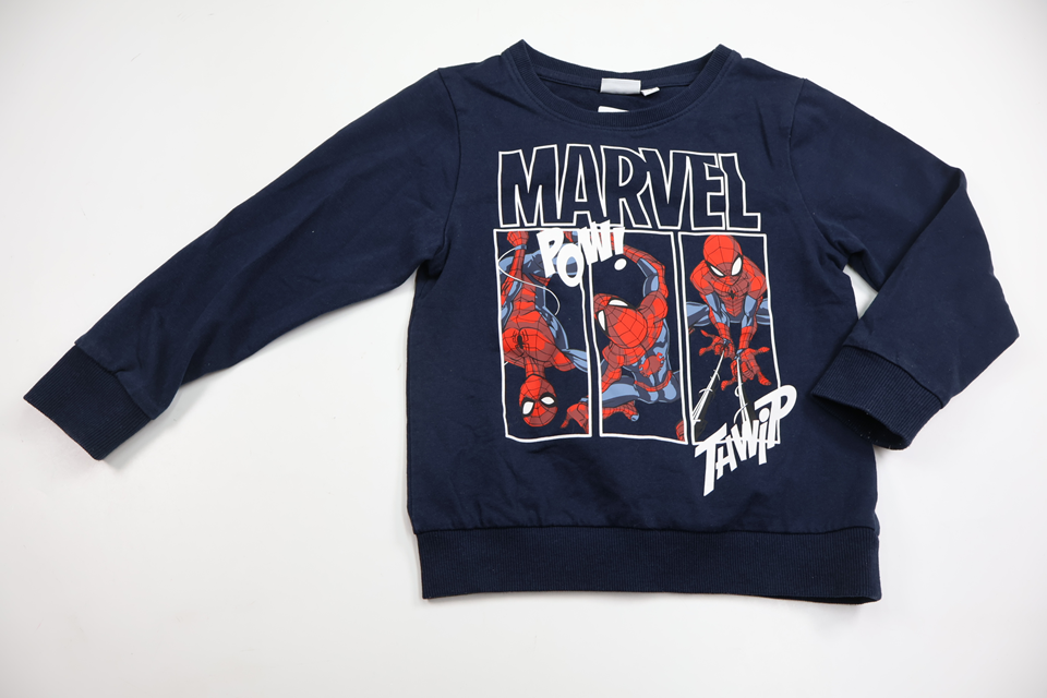 Sweatshirt med Spindelmannen från Name It - Storlek 110 - Marinblå