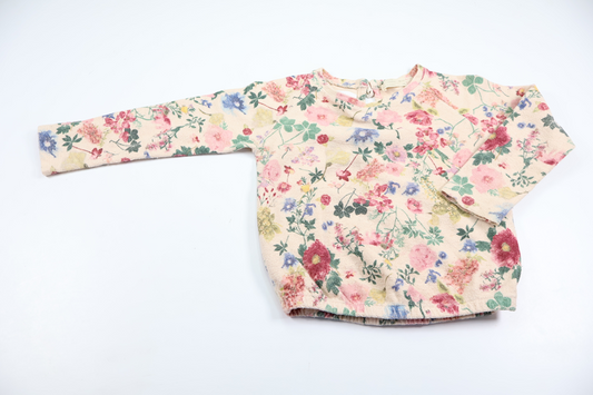Floral top from Zara - Size 110 - Beige