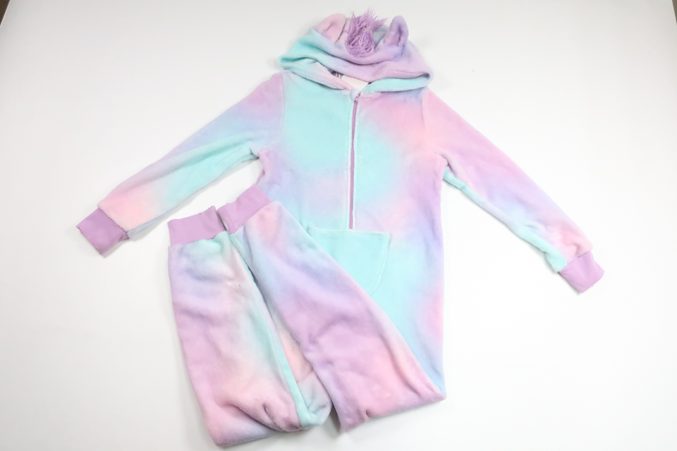 Jumpsuit in fleece "Unicorn" from H&M - Size 122/128 - Multi