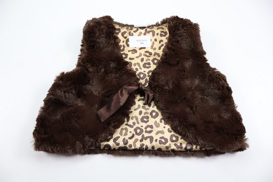 Faux fur bolero from H&M - Size 68 - Brown