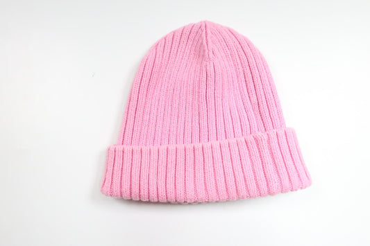 Ribbed knit hat from H&M - Size 74/80 - Pink