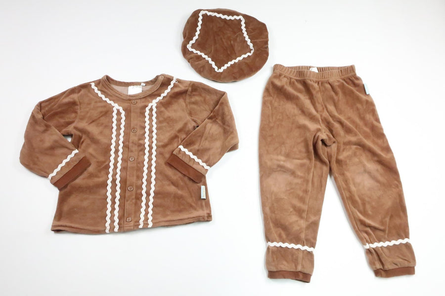 Gingerbread costume in fleece from Den Goda Fen - Size 98/104 - Brown