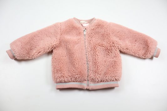 Faux fur jacket from Kappahl - Size 74 - Pink