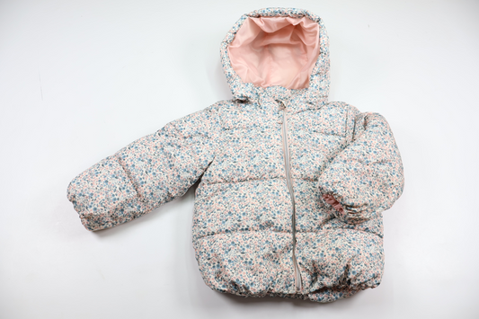 Padded floral jacket from H&M - Size 80 - Blue