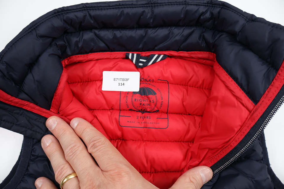 Padded vest from Joules - Size 92 - Navy