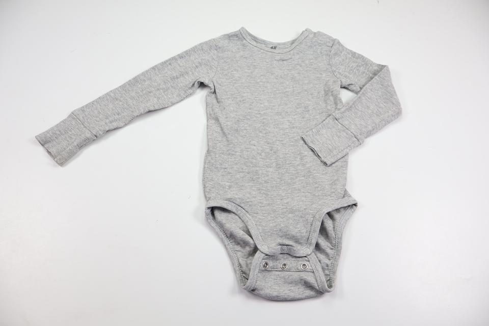 Ribbed bodysuit from H&M - Size 86 - Grey