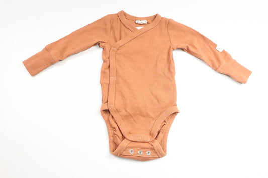 Ribbed wrap bodysuit from Kappahl - Size 62 - Brown
