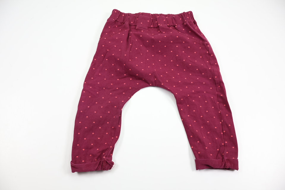 Polka dot trousers from Lindex - Size 74 - Burgundy