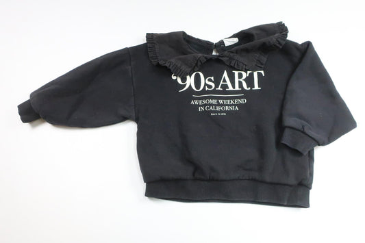 Sweatshirt with collar from Zara - Size 110 - Black