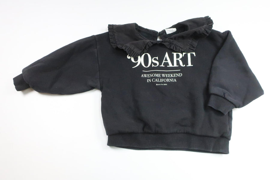 Sweatshirt with collar from Zara - Size 110 - Black