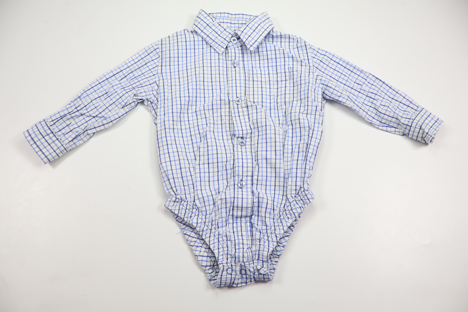 Checked bodysuit from Cubus - Size 80 - Blue
