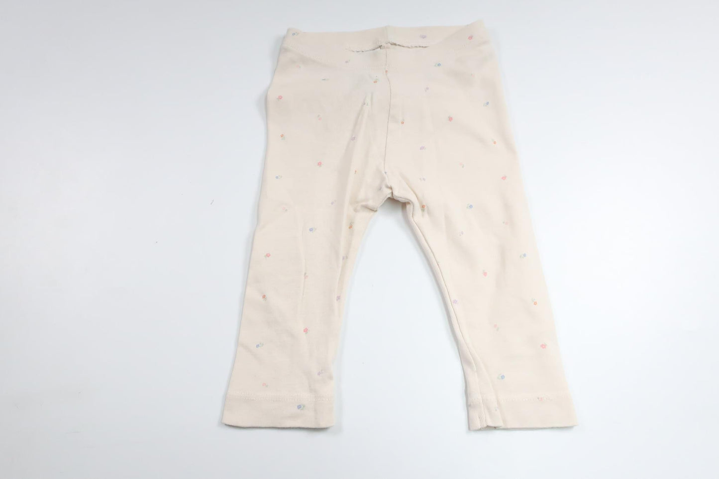 Trousers with flowers from H&M - Size 68/74 - Off-white