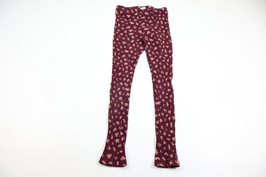Ribbed trousers from Lindex - Size 122 - Burgundy