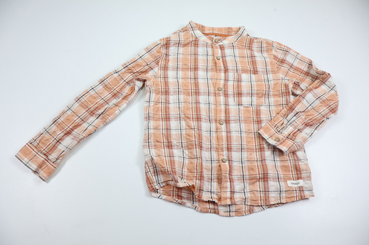 Checked shirt from Newbie - Size 122 - Beige