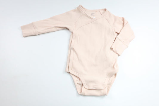 Ribbed wrap bodysuit from Lindex - Size 62 - Pink