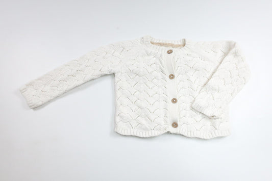 Knitted cardigan from Newbie - Size 74 - White