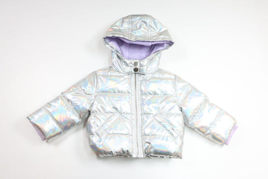 River Island Mini Metallic Padded Jacket - Size 62/68 - Grey
