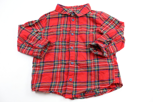 Checked shirt from H&M - Size 86 - Red