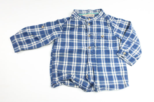Checked shirt from H&M - Size 74 - Blue