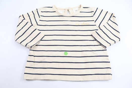 Striped top from H&M - Size 68 - Off-white