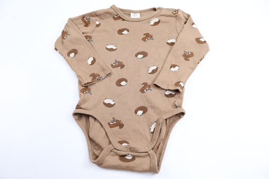 Body med igelkottar från H&M - Storlek 80 - Brun