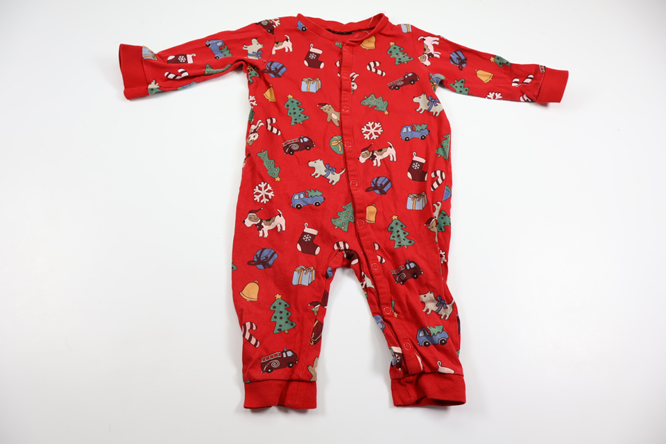 Pyjamas med julmotiv från H&M - Storlek 68/74 - Röd
