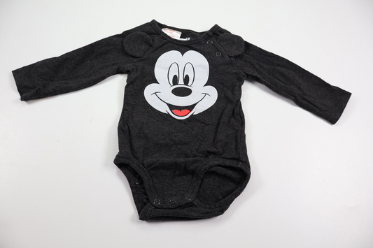 Body med Musse Pigg från H&M - Storlek 62 - Grå