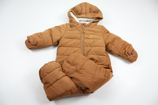 Pilefodrad overall från Lindex - Storlek 74 - Brun