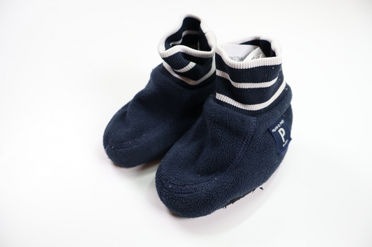 Windfleece booties from Polarn O. Pyret - Size 16/18 - Navy blue