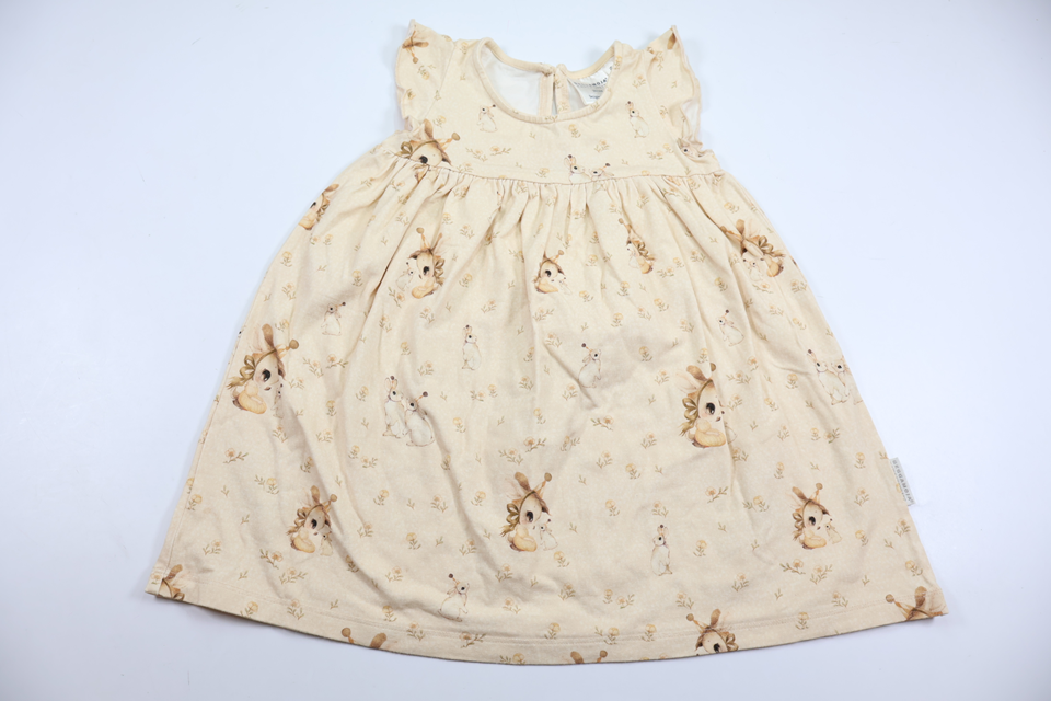 Dress with Mrs Mighetto from Geggamoja - Size 98/104 - Beige