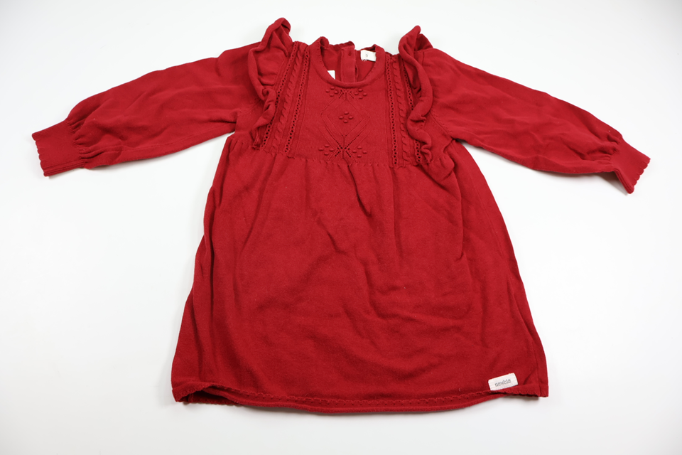 Knitted dress from Newbie - Size 98 - Red