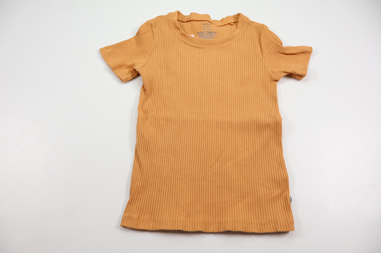 Ribbed t-shirt from Lindex - Size 104 - Orange
