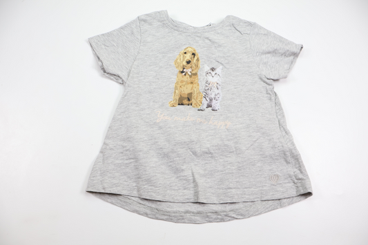 Sweater with dog and cat from Lager 157 - Size 100 - Grey