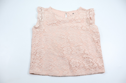 Lace blouse from H&M - Size 110/116 - Pink