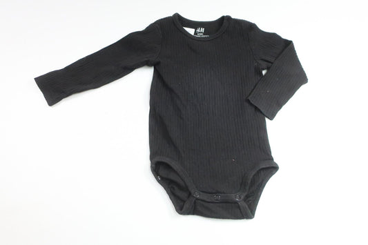 Ribbed bodysuit from H&M - Size 74 - Black