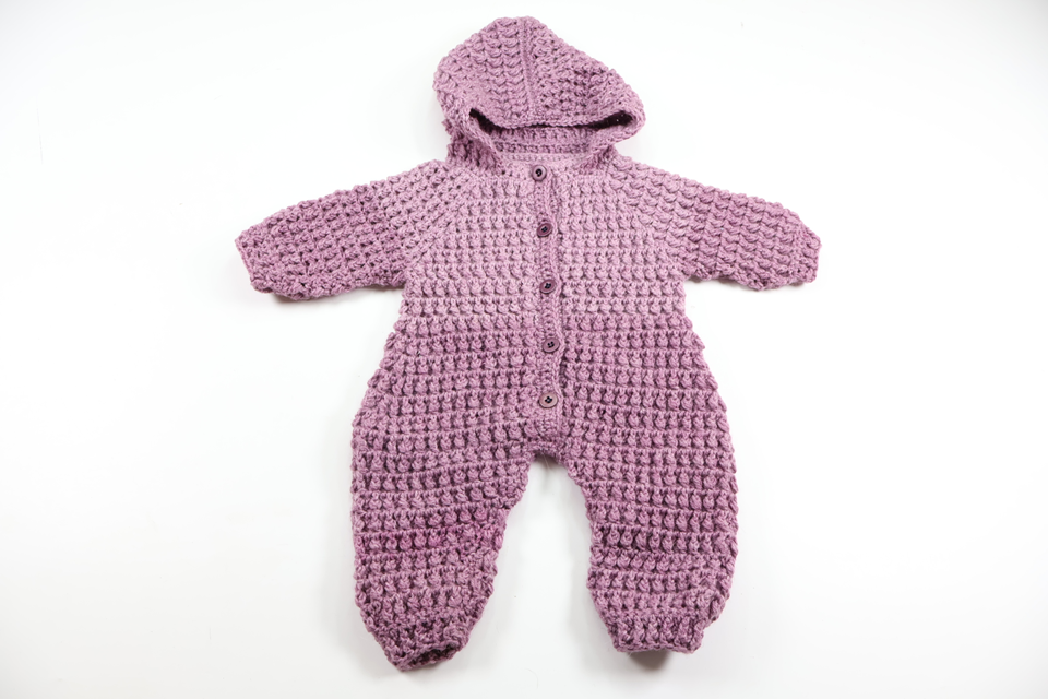 Knitted jumpsuit from Hemstickat - Size 62 - Purple