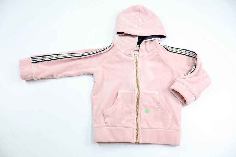 Velour hooded jacket from Uniq Baby - Size 80 - Pink