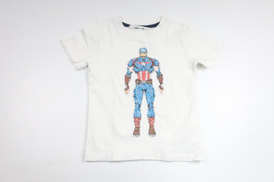 Sweater with reversible sequins from H&M - Size 104 - White