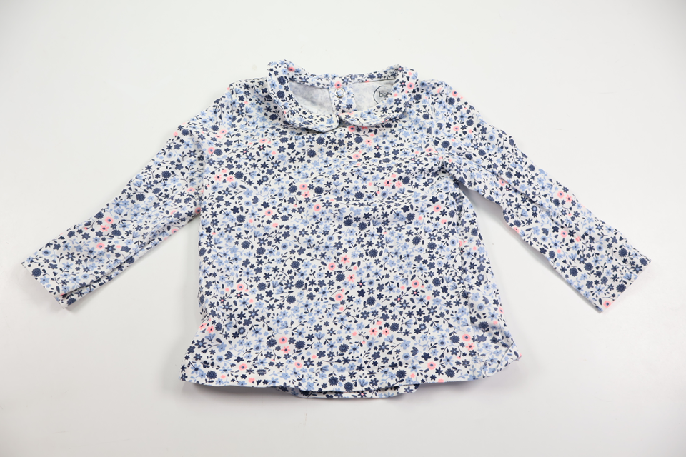 Floral dress from Baby Club - Size 74 - Blue