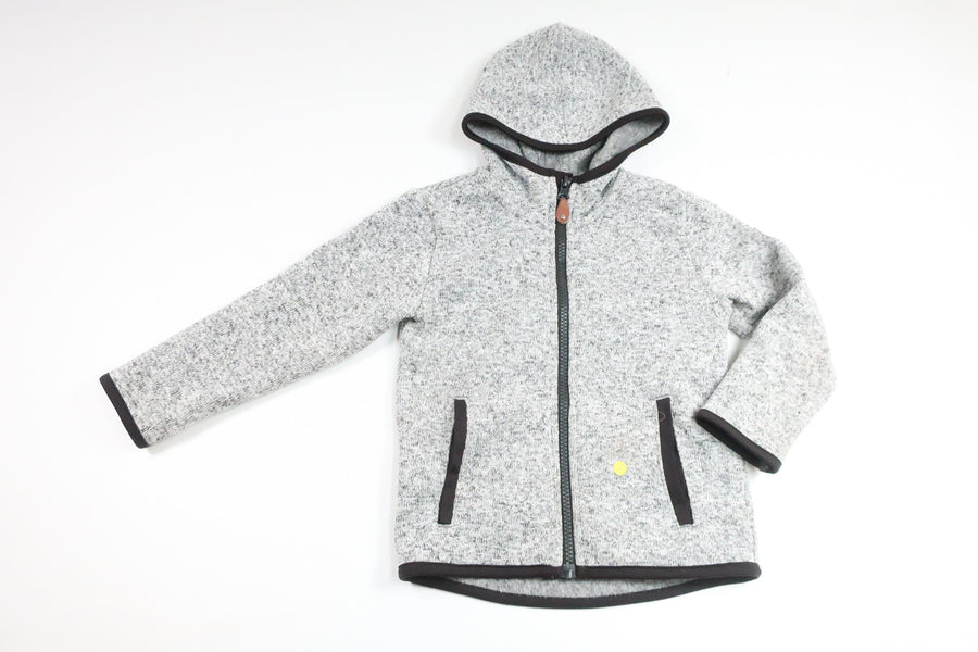 Fleece hooded jacket from H&M - Size 98/104 - Grey