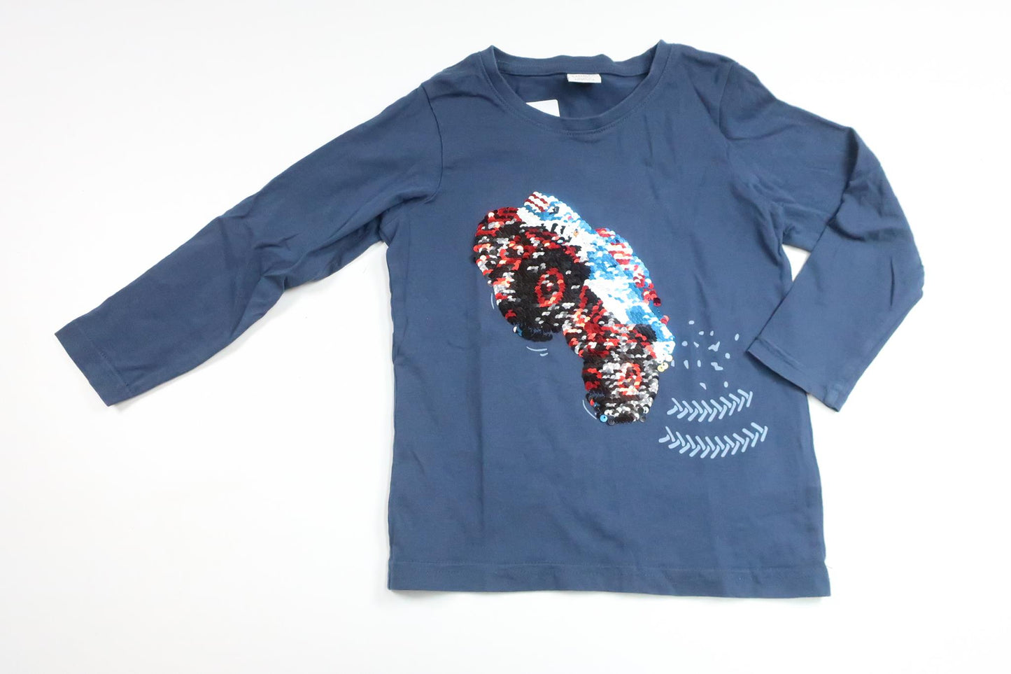 Sweater with reversible sequins from Lindex - Size 104 - Blue