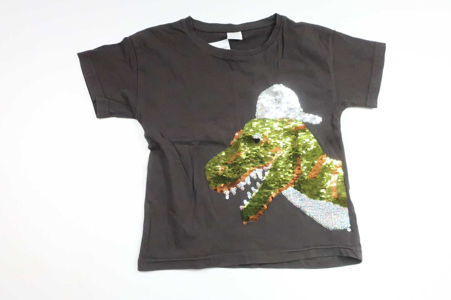 Sweater with reversible sequins from Lindex - Size 104 - Grey