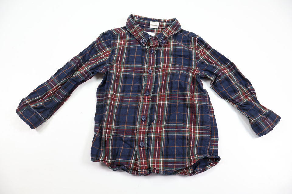 Checked shirt from H&amp;M - Size 86 - Navy blue