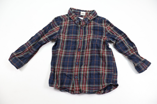 Checked shirt from H&amp;M - Size 86 - Navy blue