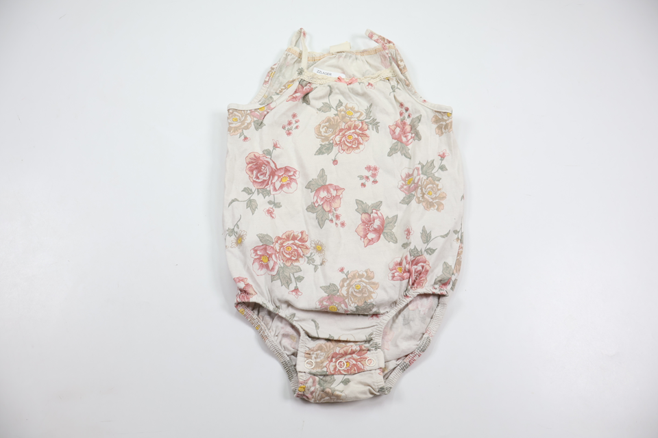 Floral linen bodysuit from H&amp;M - Size 86 - White