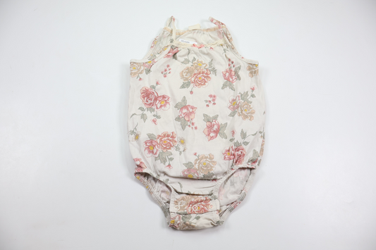 Floral linen bodysuit from H&amp;M - Size 86 - White