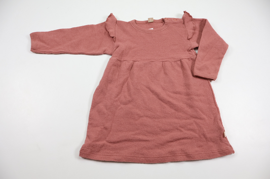 Dilling 100% Organic Merino Wool Dress - Size 92 - Pink
