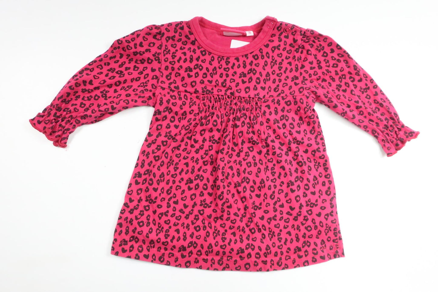 Leopard print dress from Mini - Size 74 - Pink