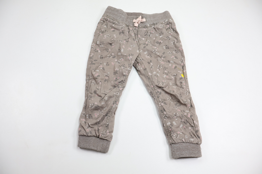 Floral lined trousers from H&M - Size 92 - Grey